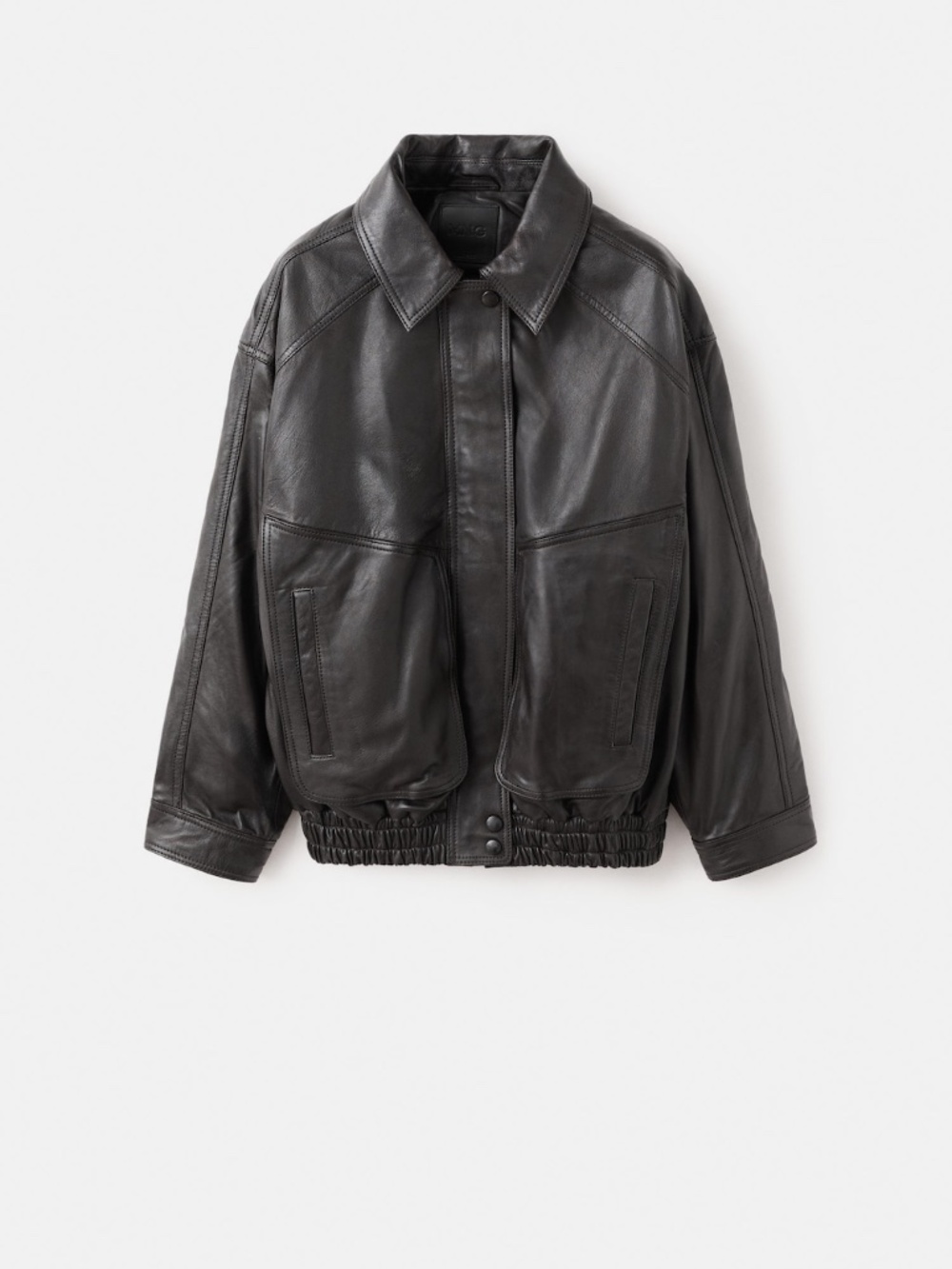 Oversized leather jacket